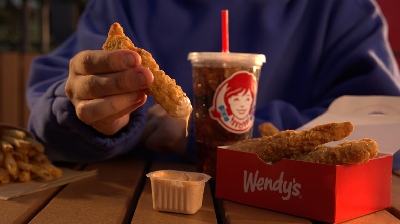 Wendy's Chicken Tenders and sauce