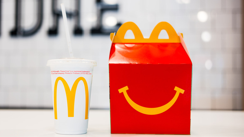 McDonald's Happy Meal box and drink