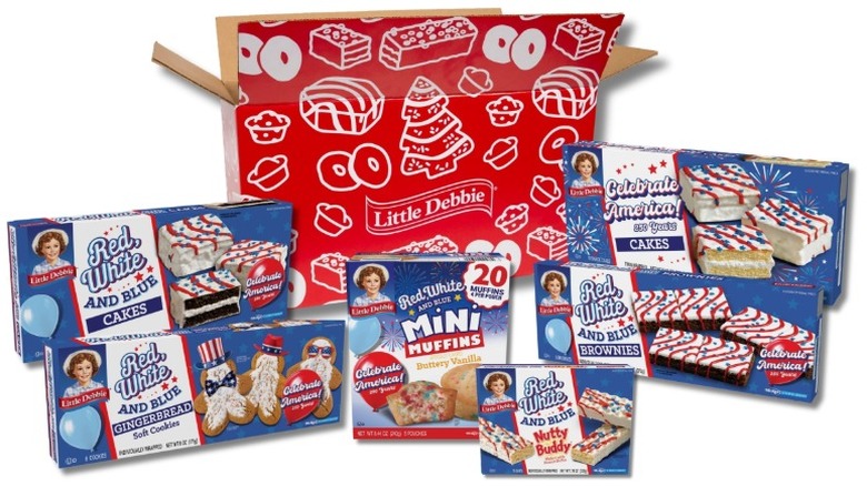 Little Debbie Red, White, and Blue 250th Anniversary Variety Pack Snack Box