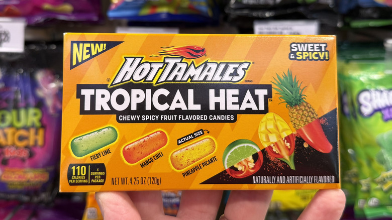 a box of Hot Tamales Tropical Heat