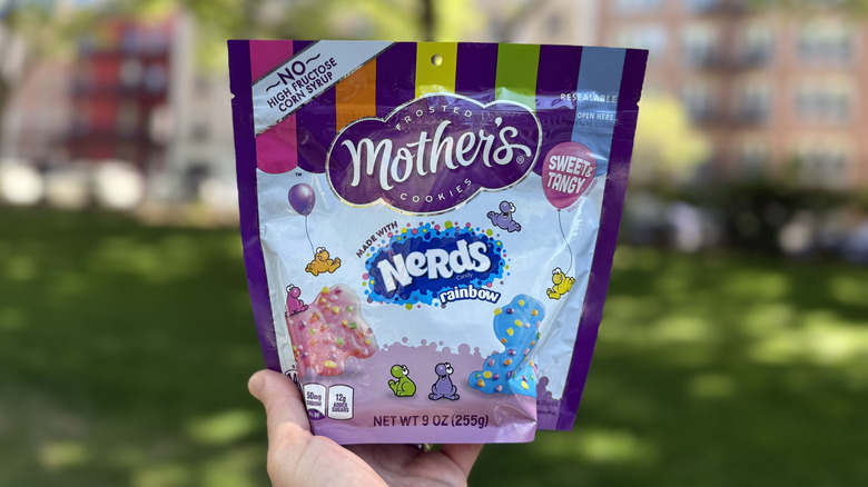 A bag of Mother's x Nerds Sweet & Tangy Frosted Cookies