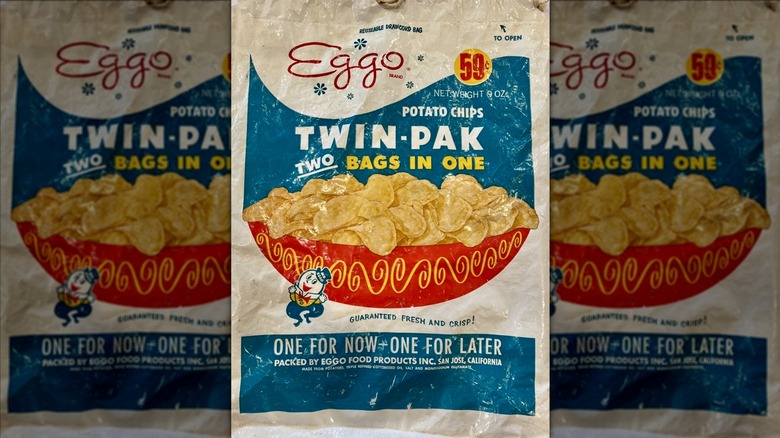 Vintage potato chip bag from Eggo brand