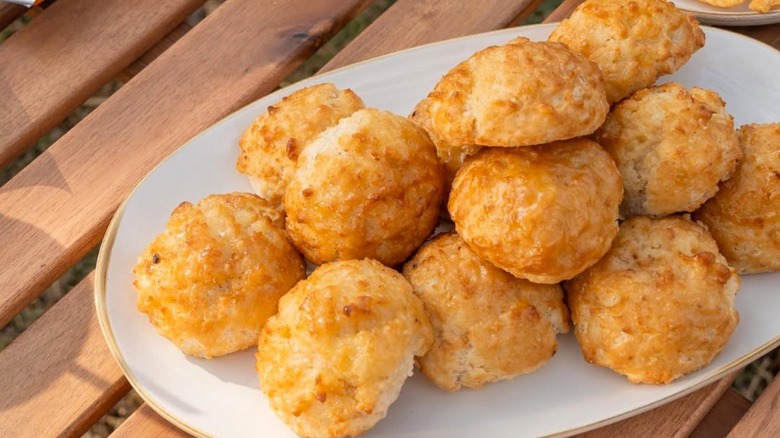 Church's Texas Chicken's Honey-Butter Biscuits on white plate