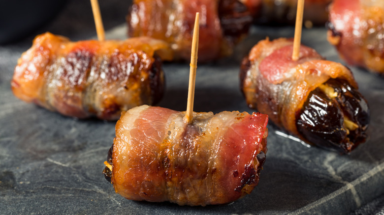 Bacon-wrapped dates