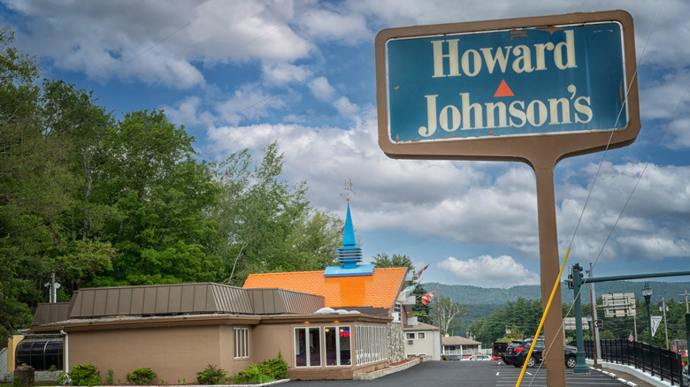 Howard Johnson's famous orange roof and sign