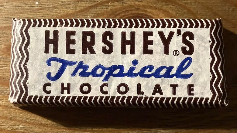 A bar of Hershey's Tropical Chocolate