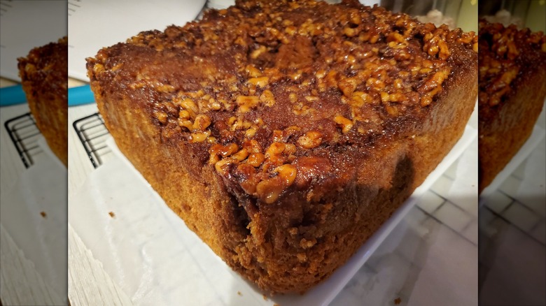Homemade applesauce spice cake