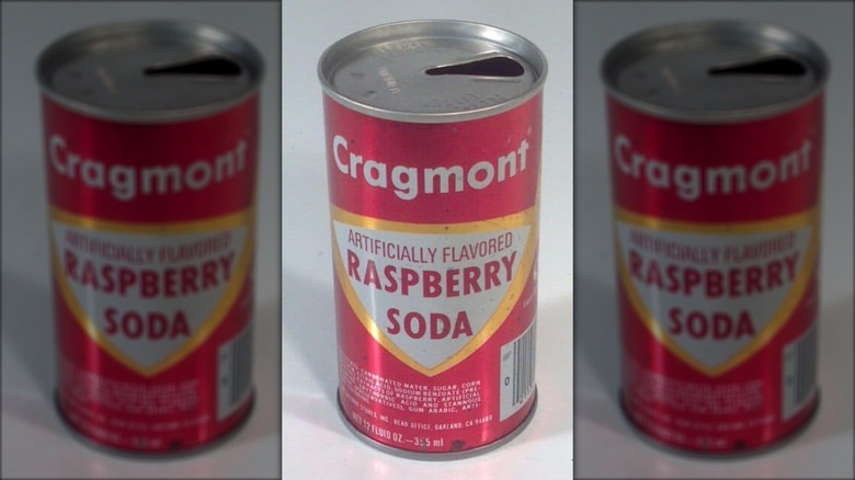 Cragmont soda can raspberry soda flavor