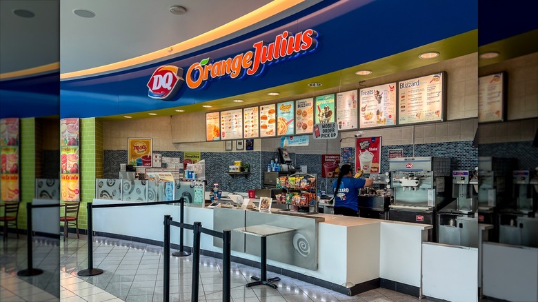 DQ Orange Julius fast food restaurant in a shopping mall