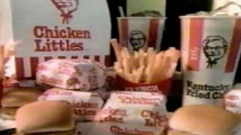 Screencap from TV ad for Kentucky Fried Chicken Chicken Littles