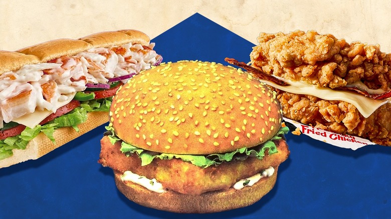 Photo illustration of Seafood Sensation, Whaler, and Double Down