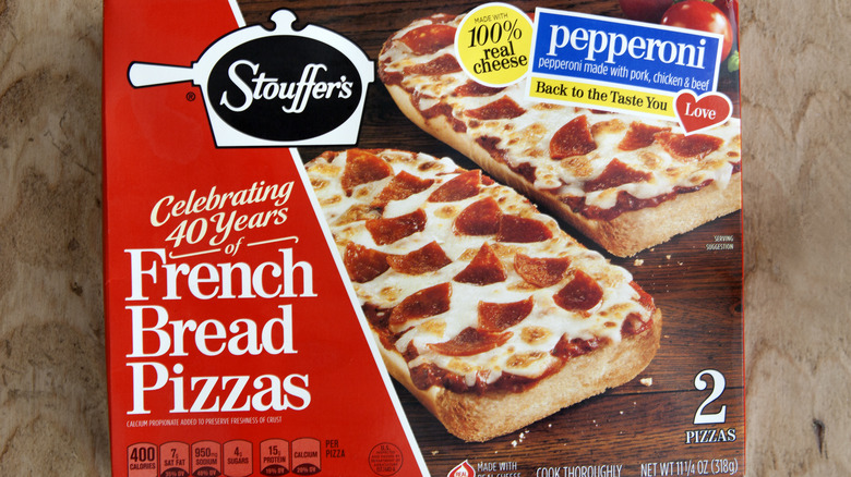 box of Stouffer's French Bread Pizzas