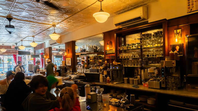 Brooklyn Farmacy & Soda Fountain old school bustling nterior
