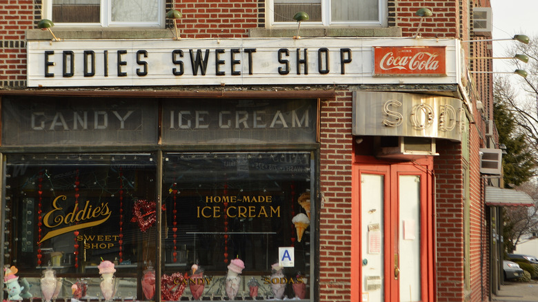 Eddie's Sweet Shop vintage facade