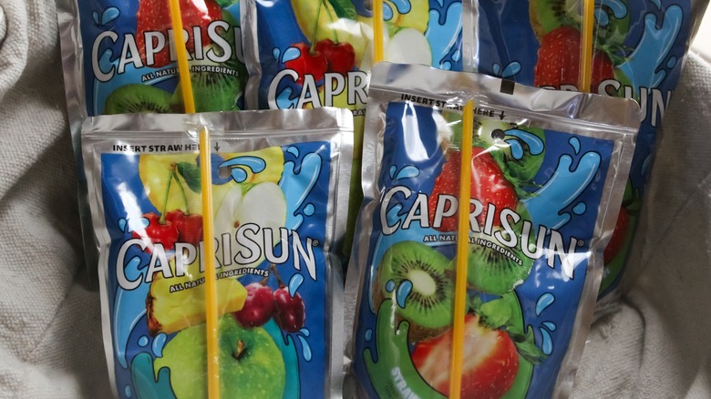 Pouches of Capri Suns