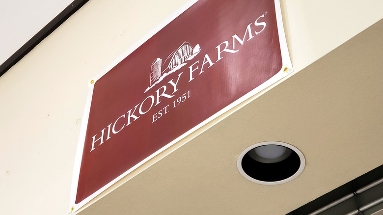 Hickory Farms pop-up store sign