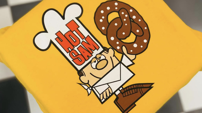 Hot Sam logo on folded shirt