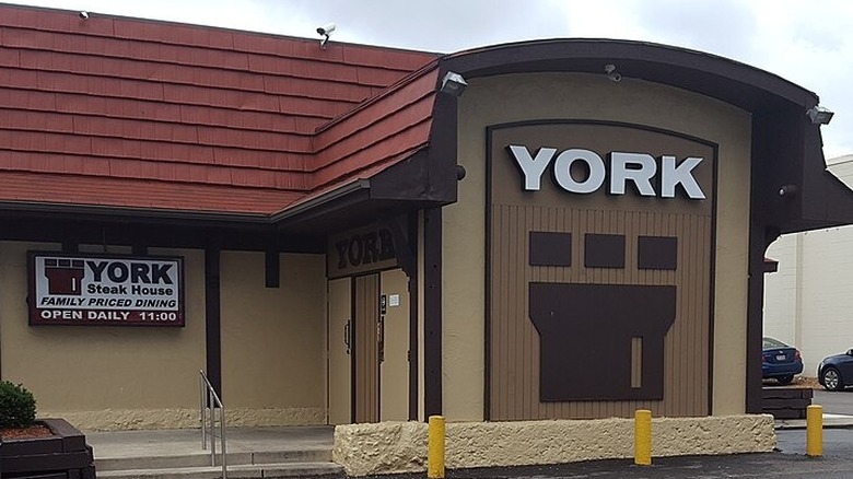 York Steak House sign