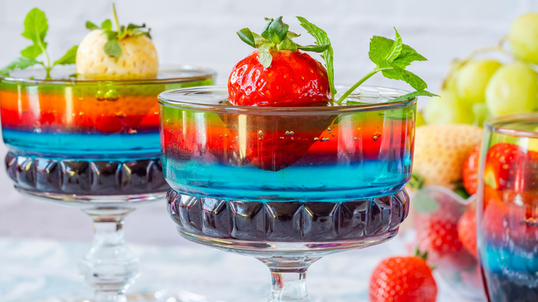Layered gelatin salad