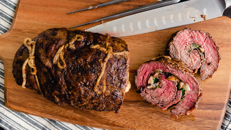 Stuffed flank steak