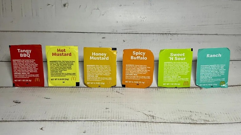 The dipping sauce lineup at McDonald's in November 2024