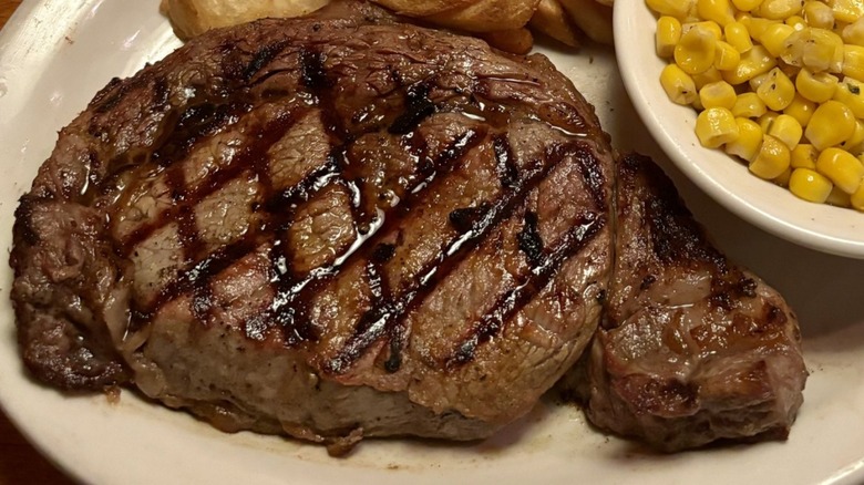 Texas Roadhouse steak and corn