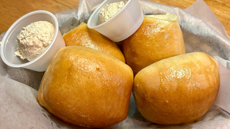 Texas Roadhouse rolls with cinnamon butter