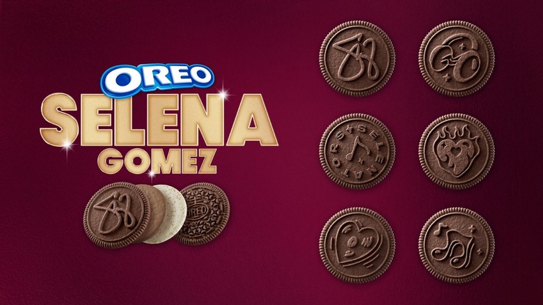View of Selena Gomez Oreos and its logo