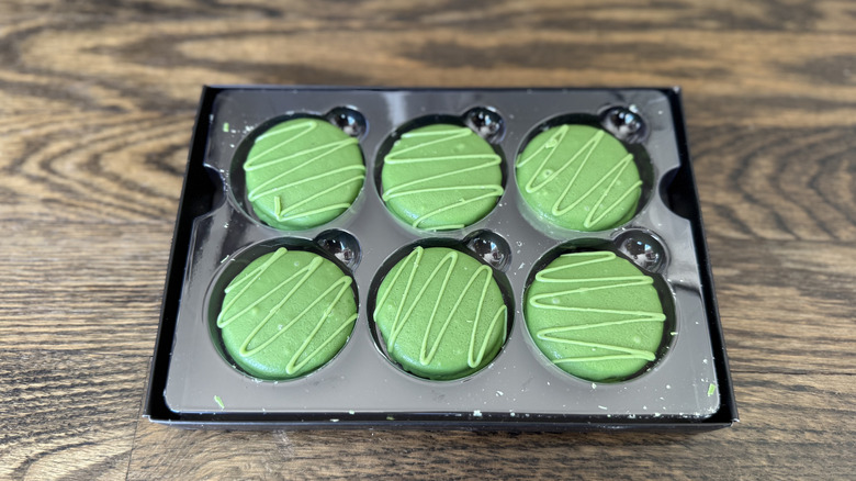 A tray of Oreo Dill Pickle Flavored Fudge Cookies