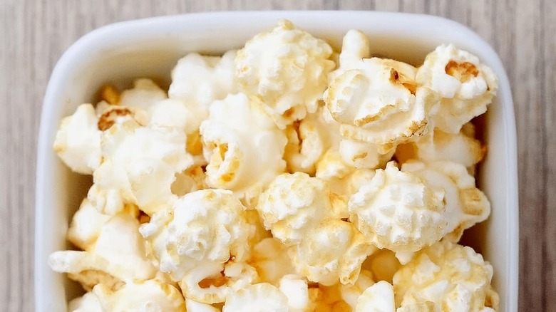 white cheddar popcorn in bowl