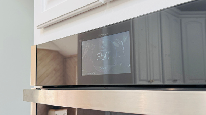 Oven temperature screen reading 350 F