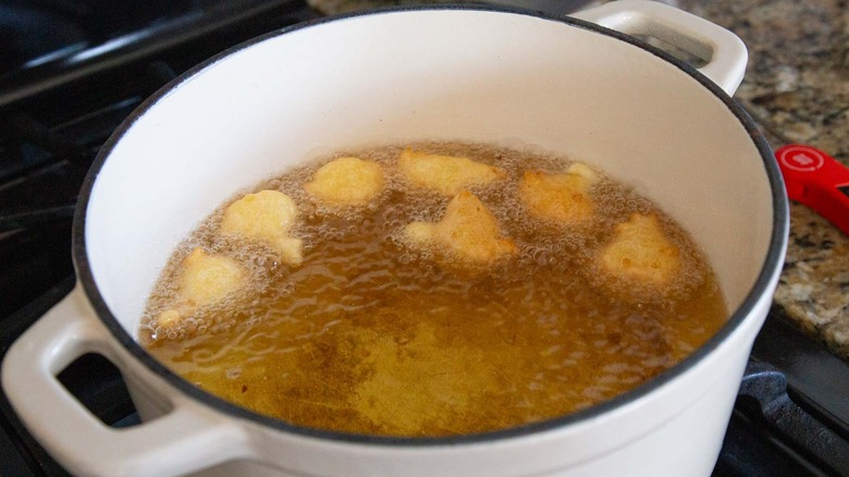 frying hush puppies in dutch oven