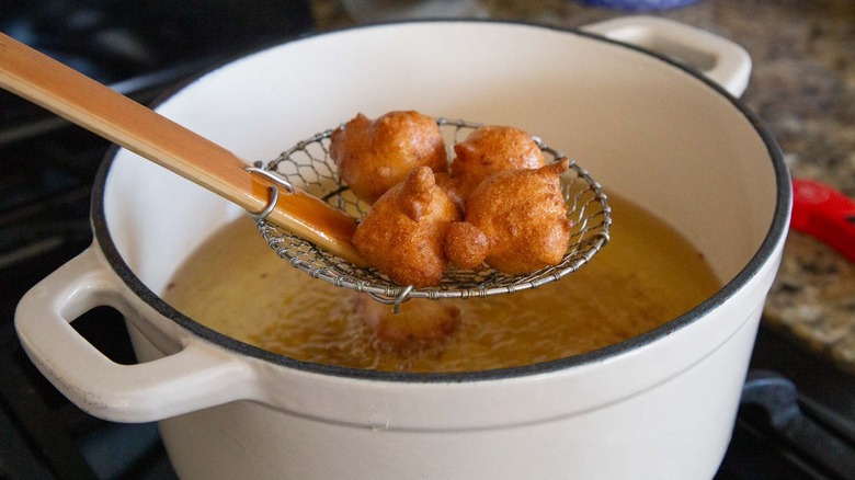removing hush puppies from oil
