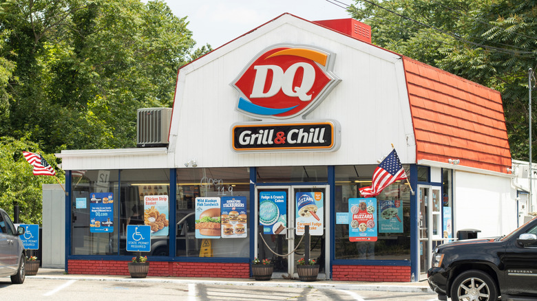 A Dairy Queen restaurant pictured in the sun