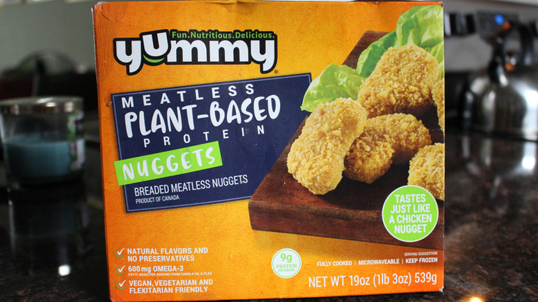 yummy meatless dino nugget box