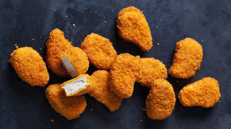 chicken nuggets on platter