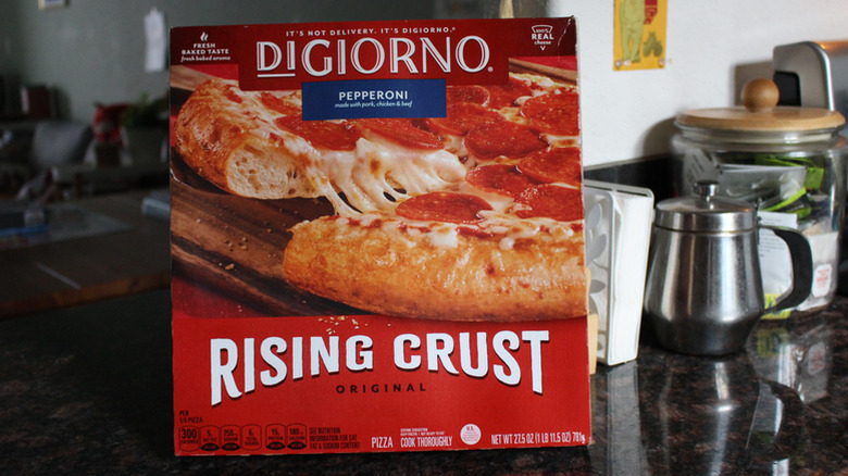DiGiorno Rising Crust Pepperoni Pizza box