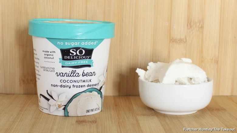 So Delicious Coconut milk non-diary frozen dessert  in pint and in bowl