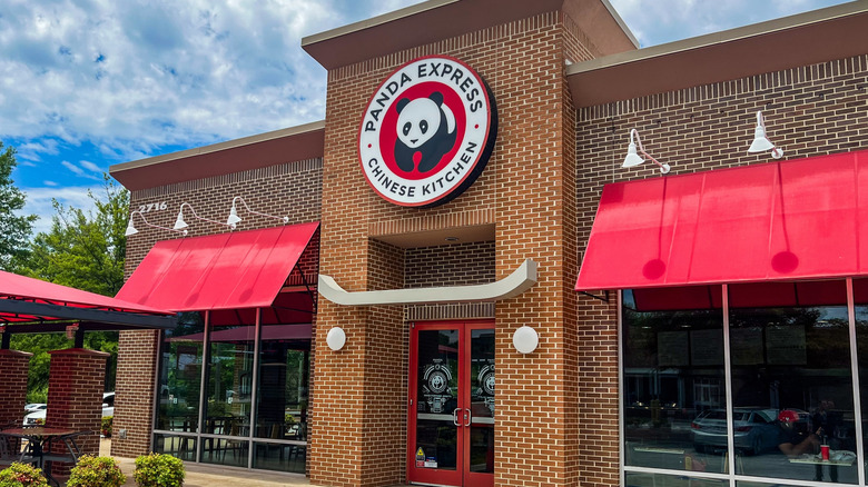 The exterior of a Panda Express location