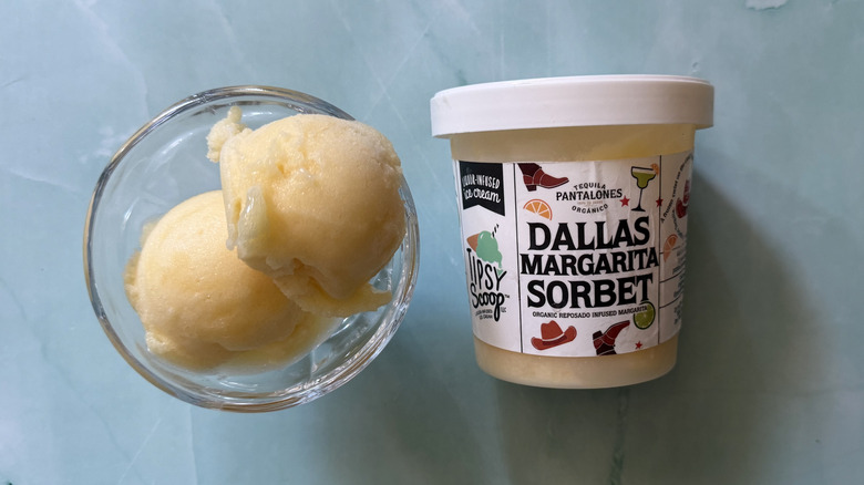 Pantalones Organic Tequila x Tipsy Scoop Pantalones Dallas Margarita Sorbet scoops and pint
