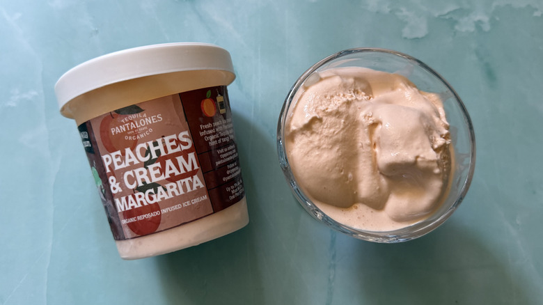 Pantalones Organic Tequila x Tipsy Scoop Peaches & Cream Margarita pint and scoops