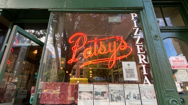 The exterior of Patsy's Pizzeria in East Harlem
