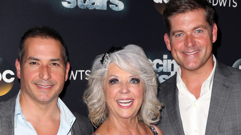 Paula Deen and sons in promo photo