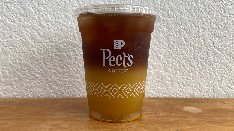 Peet's on the Beach on wooden table