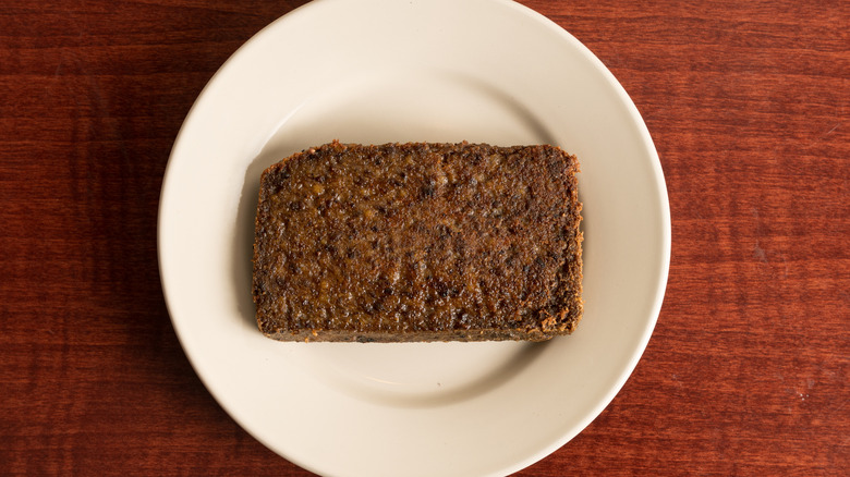 a slice of scrapple on a plate