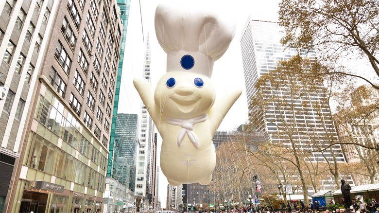 The Poppin' Fresh float during a parade.