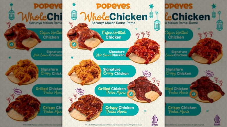 Ad for different flavors of Whole Chickens