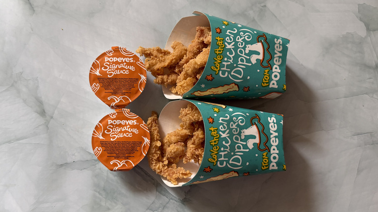 Popeyes Chicken Dippers and Signature Sauce