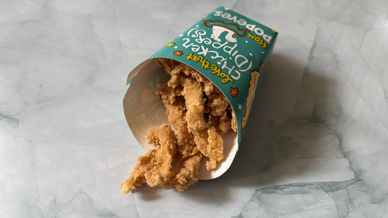 a box of Popeyes Chicken Dippers