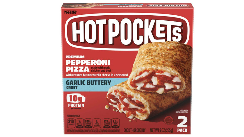 Box of pepperoni Hot Pockets